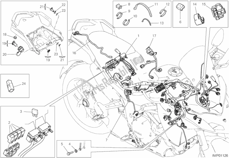 Toutes les pièces pour le Faisceau De Câblage du Ducati Multistrada 1260 ABS 2019
